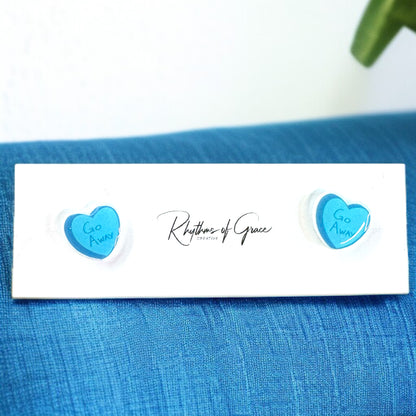 Sweet & Sassy Candy Heart Stud Earrings – Spice Up Your Look! 💖