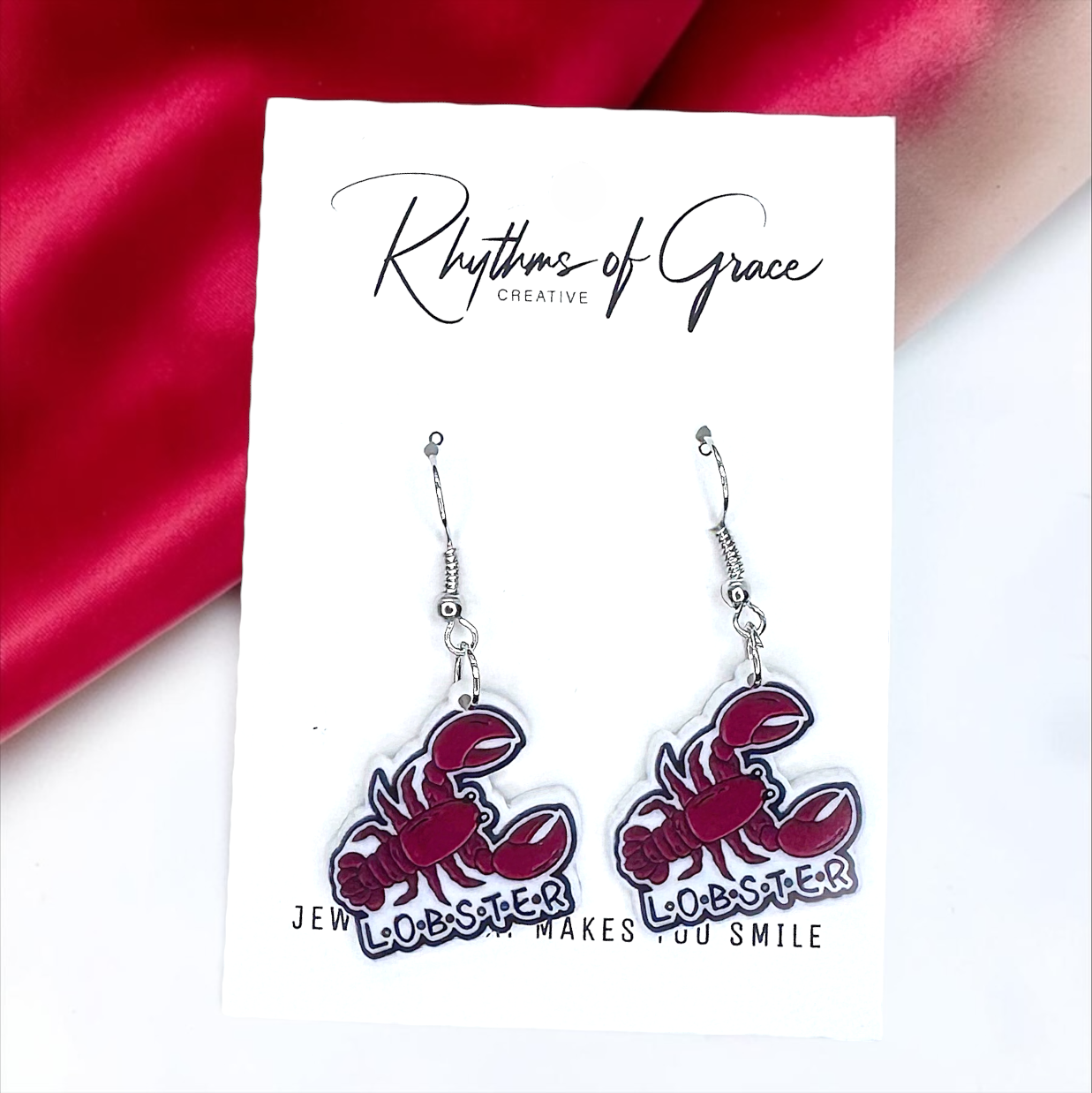 Lobster Dangle Earrings: Your Friendly Reminder of Love! FRIENDS