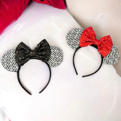 Star Wars Inspired Sequin Mouse Ears Headband, Darth Vader, Stormtrooper, NEW