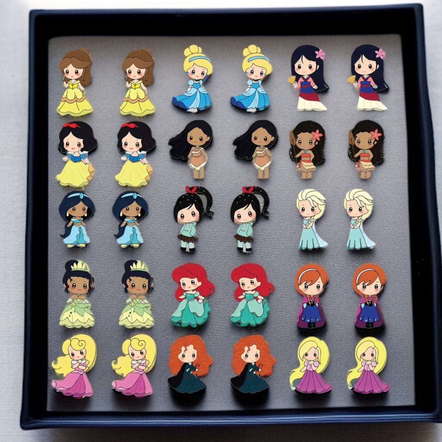 Enchanting Cartoon Princess Stud Earrings - Sparkle Like Royalty! 👑