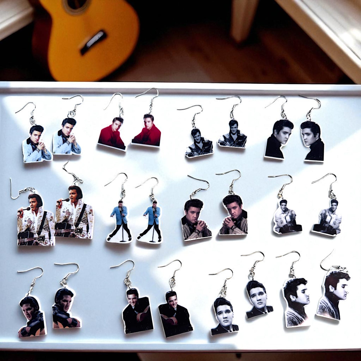 Rock Your Style: Elvis Presley Dangle Earrings - 12 Iconic Designs! 🎸