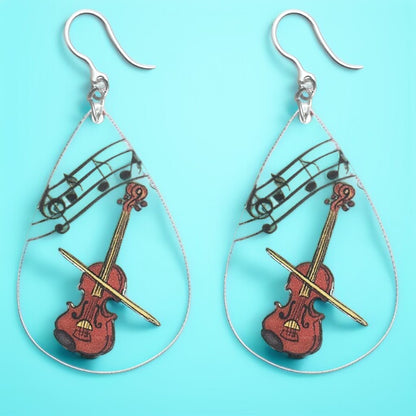 Amp Up Your Style with Musical Instrument Dangle Earrings! 🎶 - Rhythms of Grace Creative