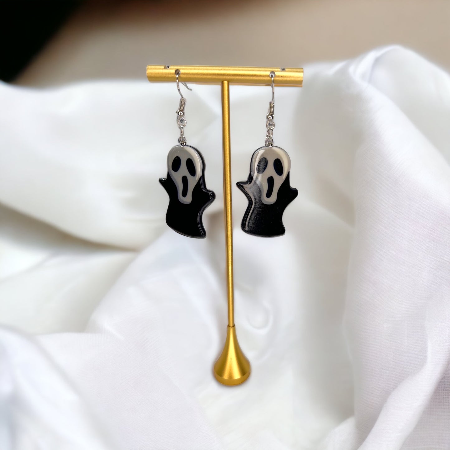 Halloween Earrings - Halloween Accessories, Witch Earrings, Not So Scary, Pumpkin Earrings, Scream Ghost - Rhythms of Grace Creative