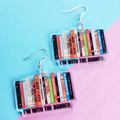  I'm With the Banned Earrings: Wear Your Story! ✨📚 - Rhythms of Grace Creative