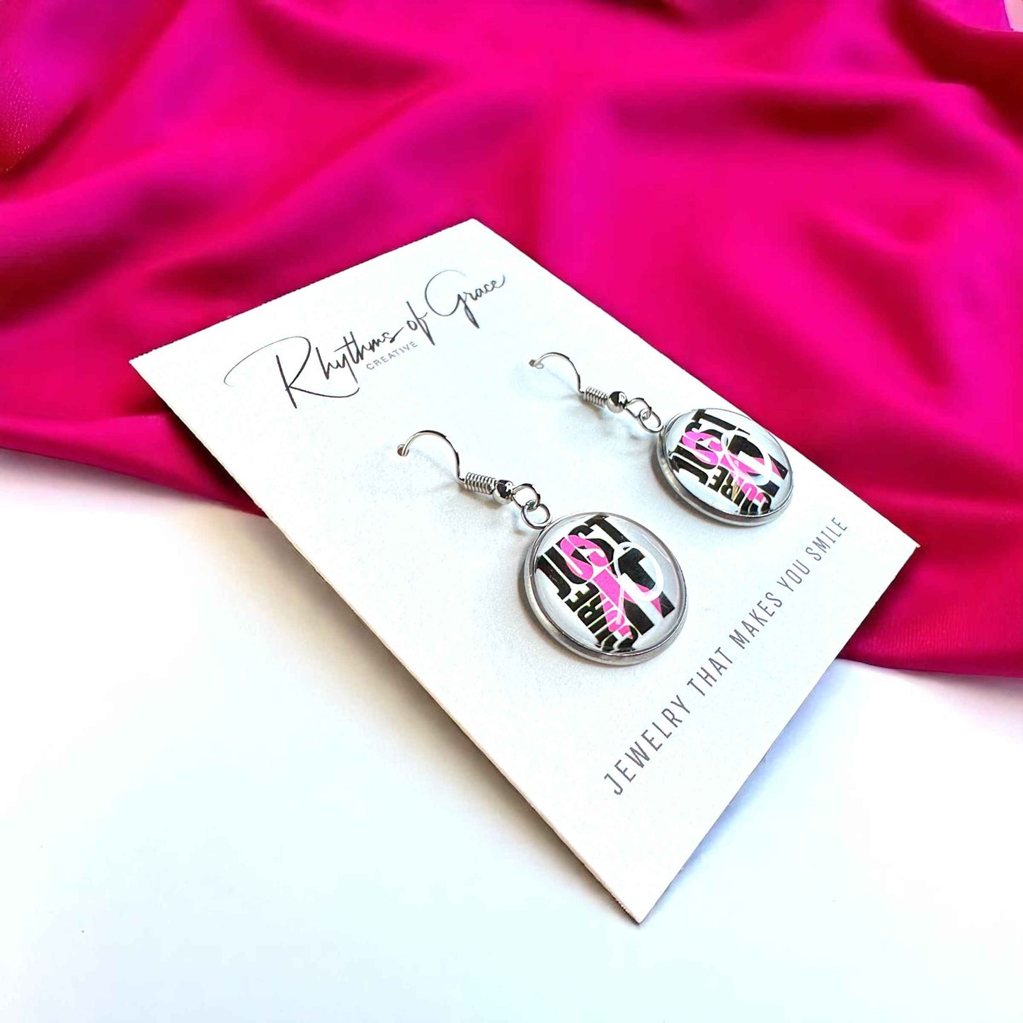 Fight Like a Girl (and Look Fabulous Doing It!) - Breast Cancer Awareness Earrings 💖