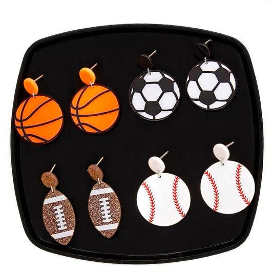 Score Big with Sports-Themed Dangle Earrings!