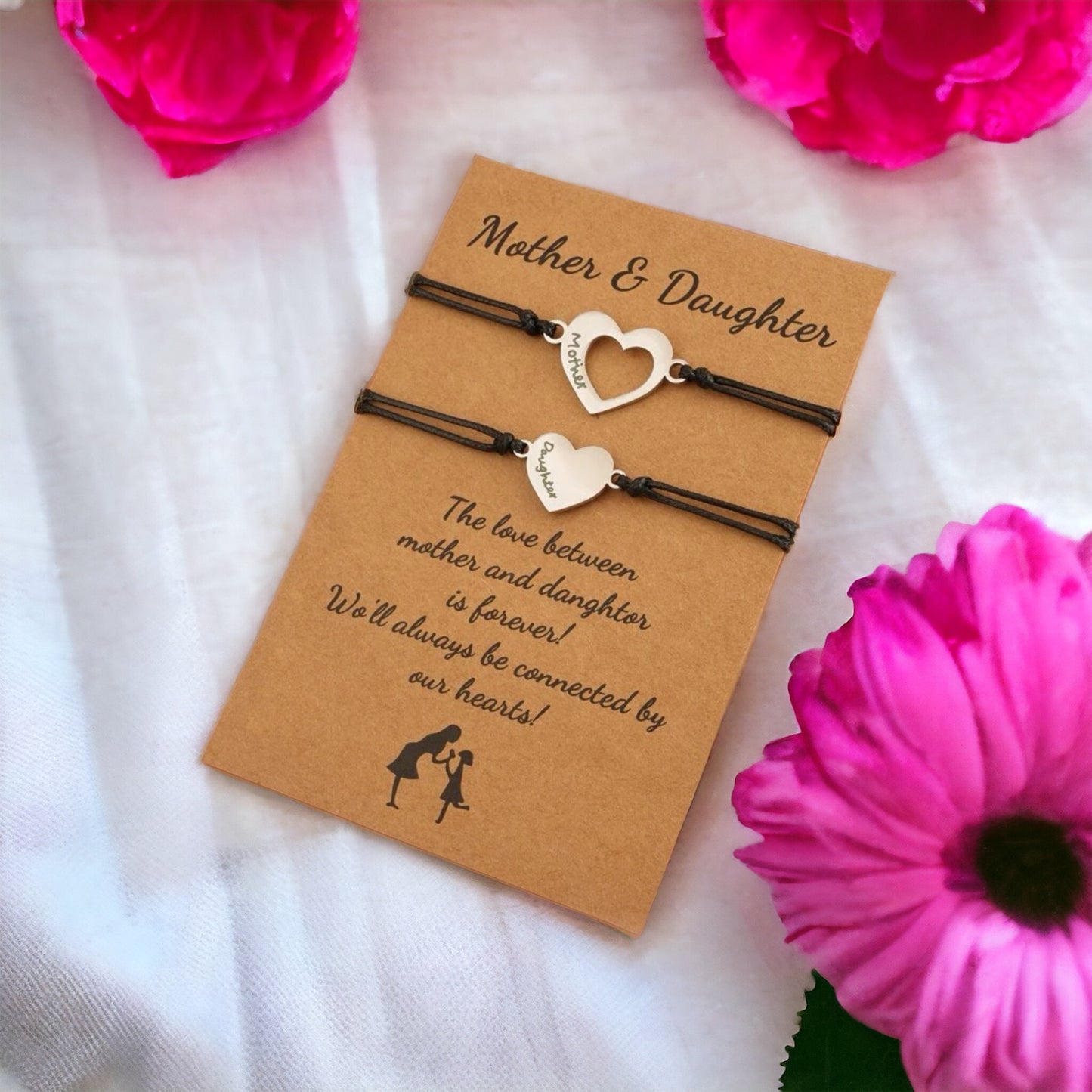 Forever Connected: Adorable Mother-Daughter Matching Bracelet Set!