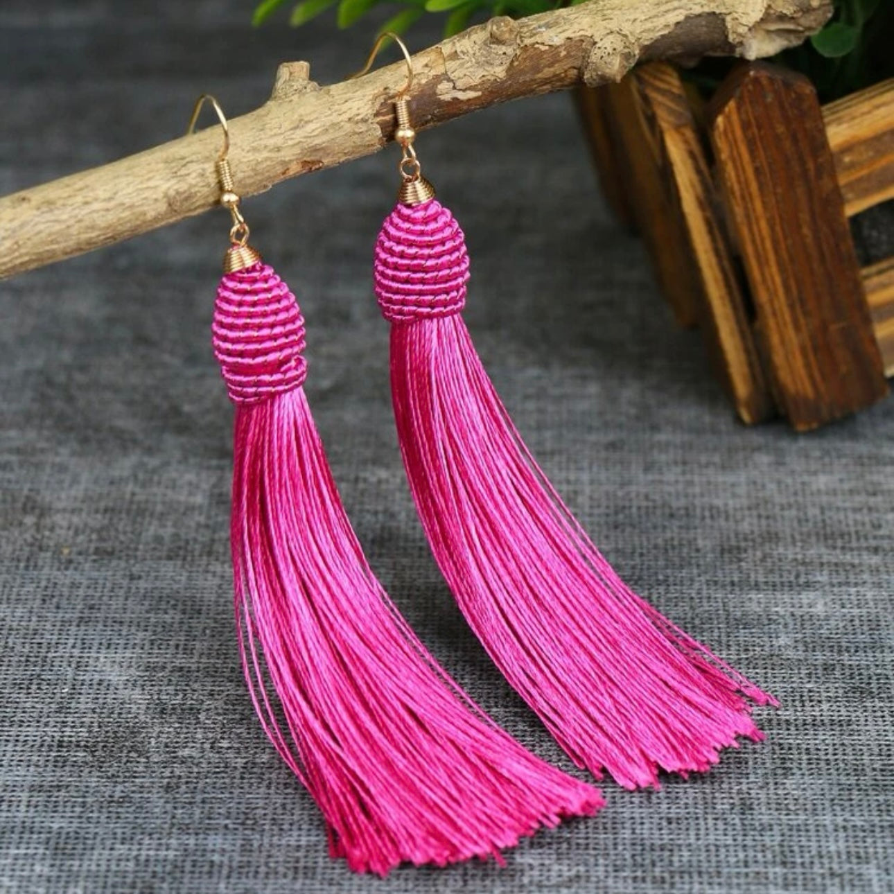 Tassel Power: Colorful Statement Dangle Earrings in 7 Bold Shades