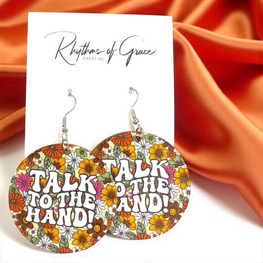Talk to the Hand Earrings - Retro Sassy Vibe! 🌟 - Rhythms of Grace Creative