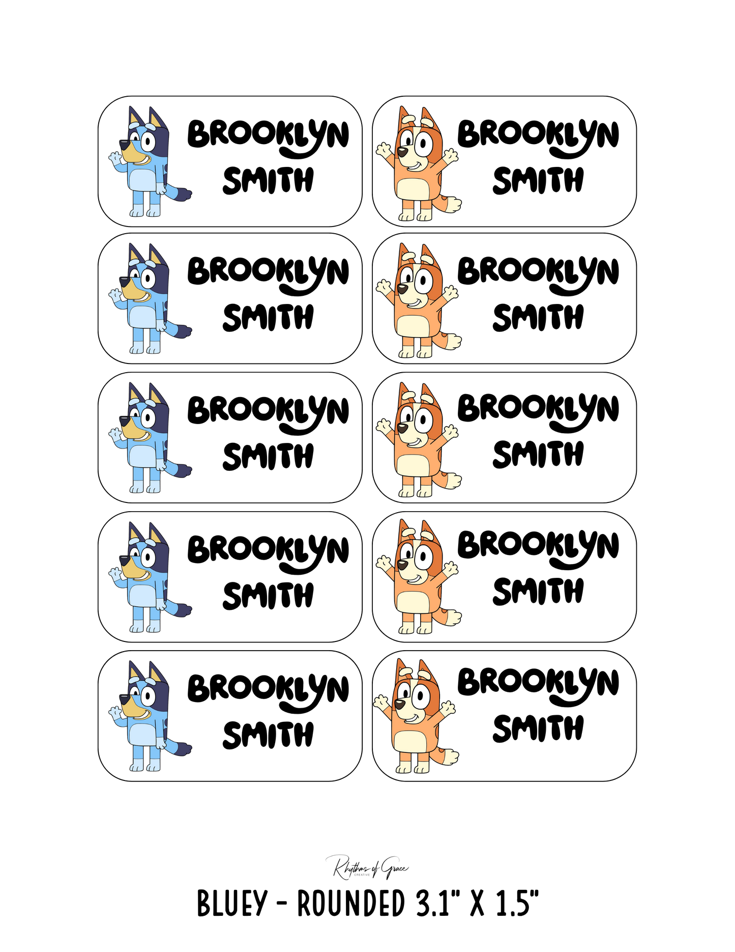 Back to School Personalized Character Labels – Waterproof & Customizable!