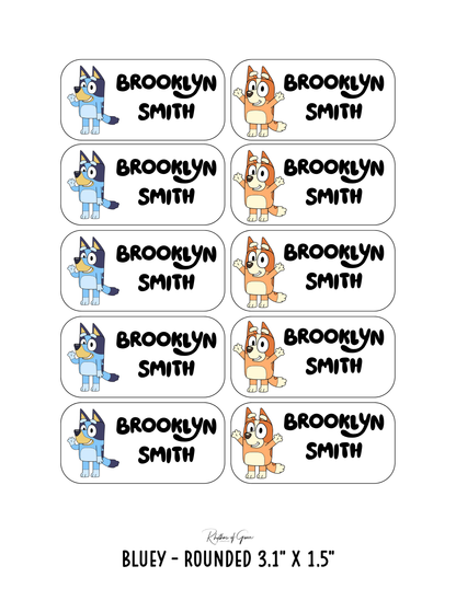 Back to School Personalized Character Labels – Waterproof & Customizable!