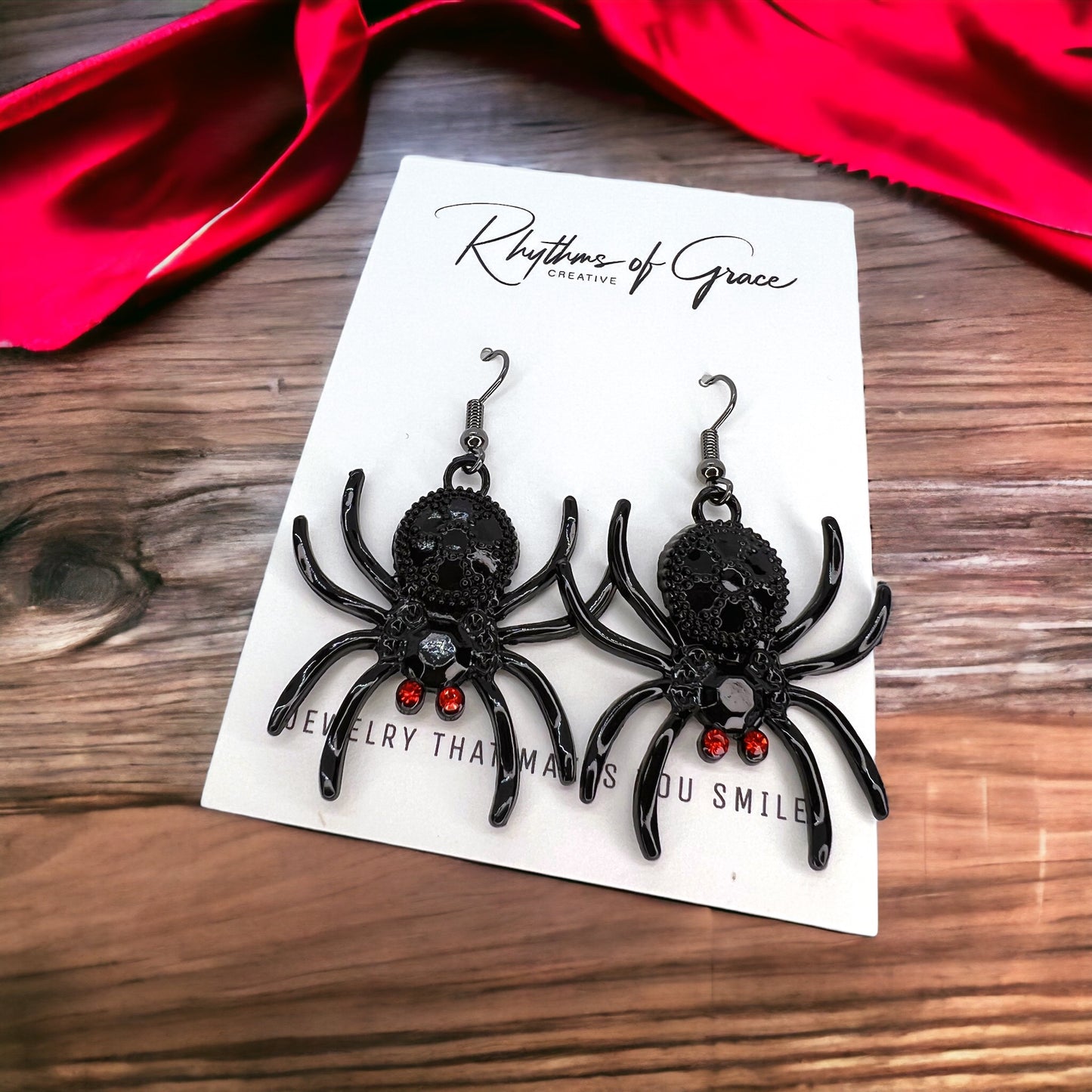 Spook-tacular Spider Dangle Earrings – Your Ultimate Halloween Glam! - Rhythms of Grace Creative