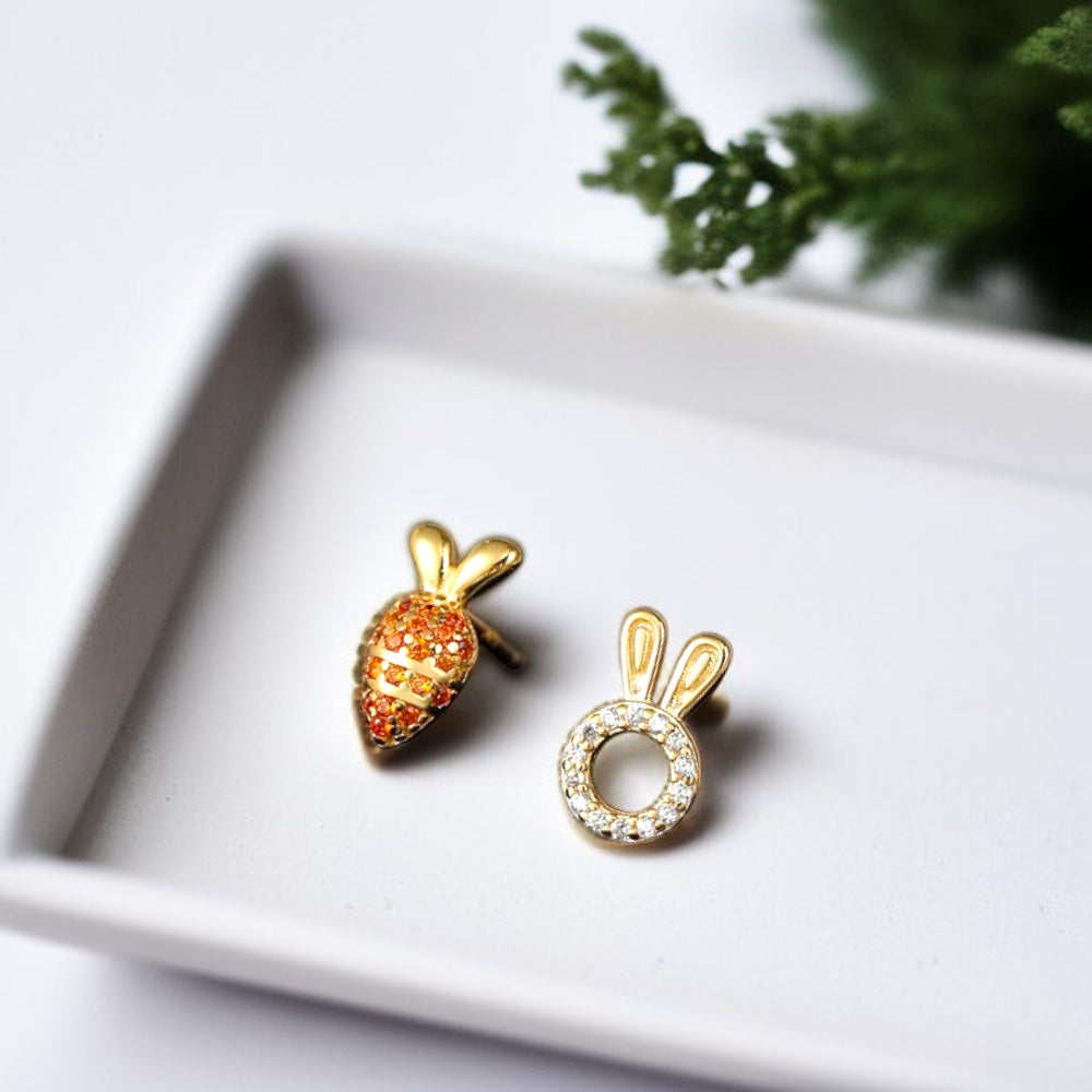 Hop into Easter Sparkle: Rhinestone Stud Earrings