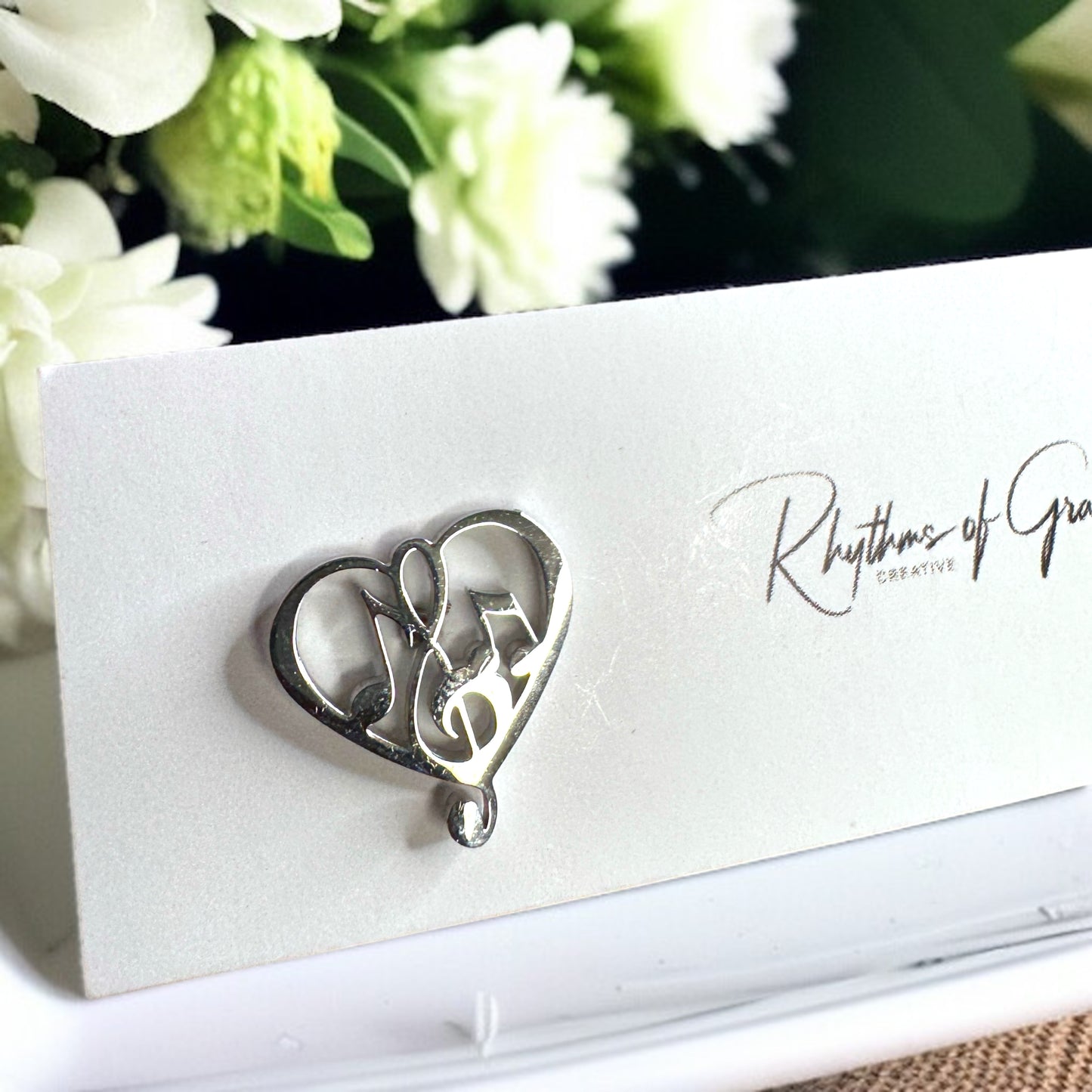 I Heartbeat Harmony: Music Note Heart Stud Earrings ♫