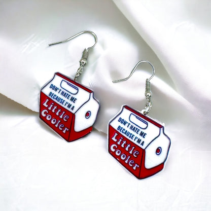 Don’t Hate Me ’Cause I’m a Little Cooler – Punny Earrings