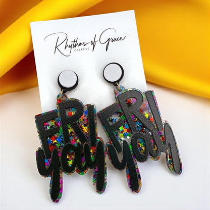 FRIYAY Earrings: Your Weekend Statement Piece! ✨ - Rhythms of Grace Creative