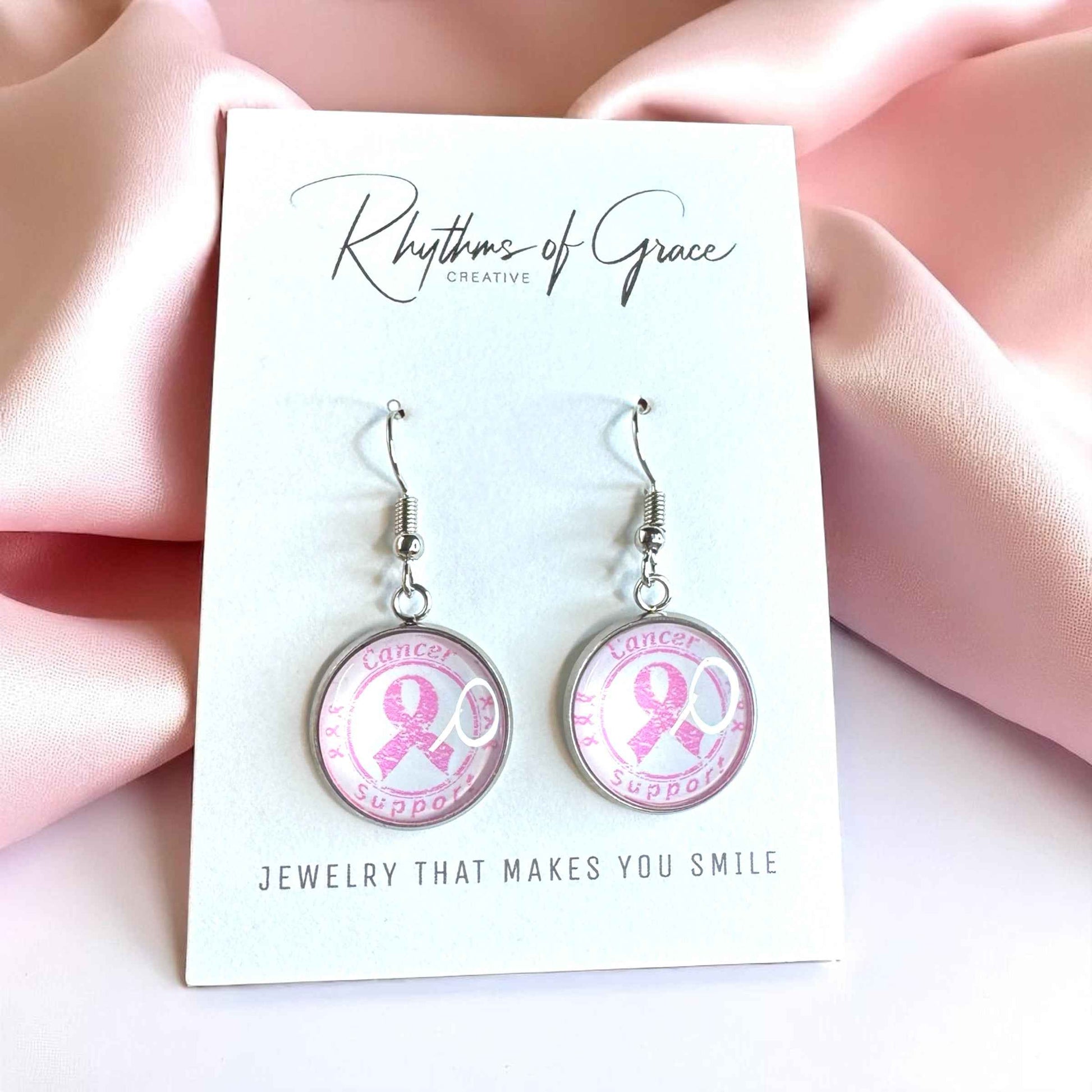 Fight Like a Girl (and Look Fabulous Doing It!) - Breast Cancer Awareness Earrings 💖