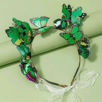 Whimsical Green Butterfly Headband: Elevate Your Style to Magical Heights!