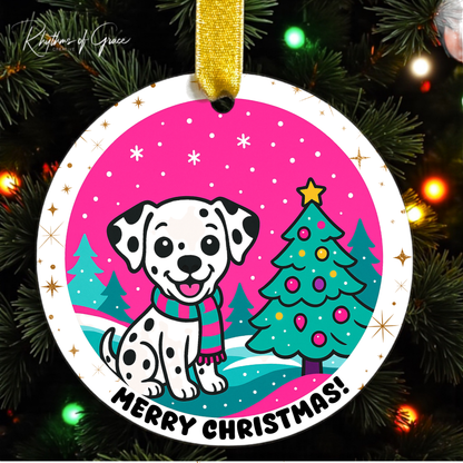 Merry & Bright Pet Ornament Collection – Choose From 8 Dog Breeds | Cute Custom Holiday Ornament for Pet Lovers