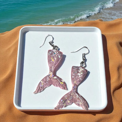 Mermaid Tail Magic – Glittery Earrings in 3 Splashy Colors! ✨