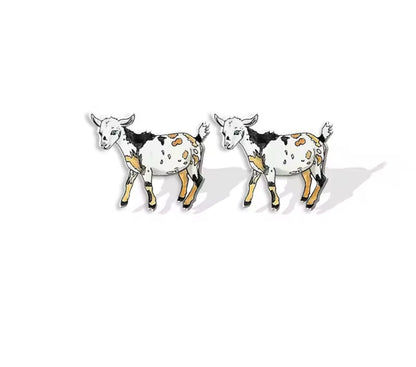 Goats Galore: Adorable Goat Stud Earrings! 🐐