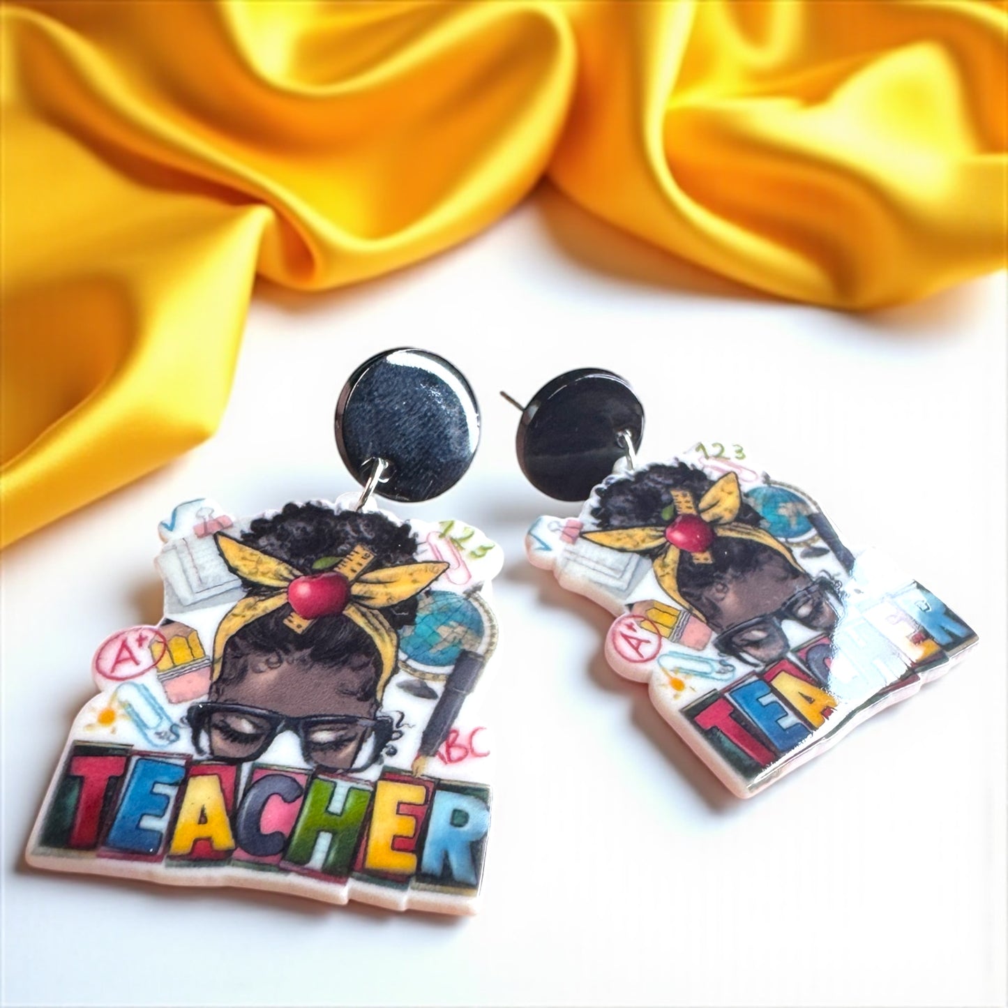 Smart & Stylish: Teacher Dangle Earrings for Every Educator! - Rhythms of Grace Creative