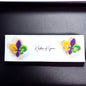 Celebrate in Style: Colorful Mardi Gras Stud Earrings - Fleur de Lis & Kingcake Designs!