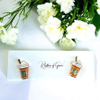 Sip in Style with Our Coffee Cup Stud Earrings! ☕