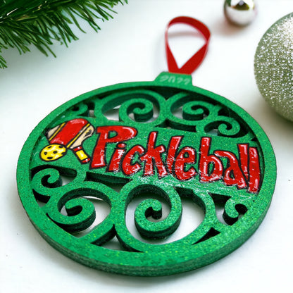 Christmas Ornament: Pickleball Ornament
