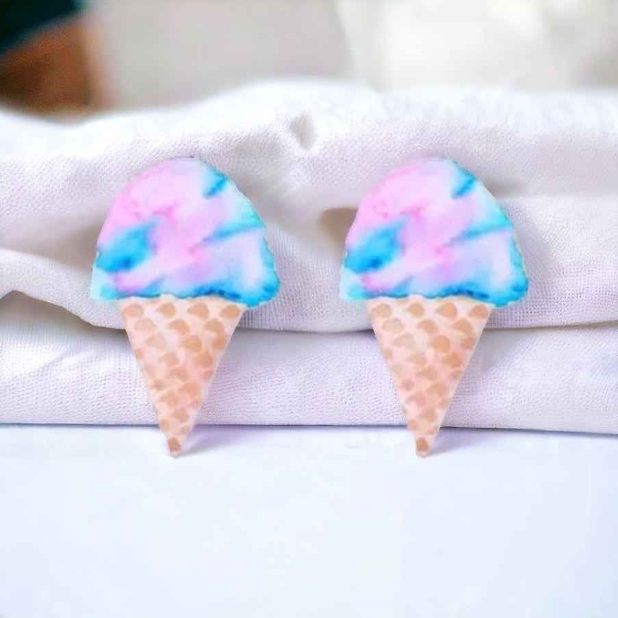 Sweeten Your Style: Adorable Cotton Candy Stud Earrings!