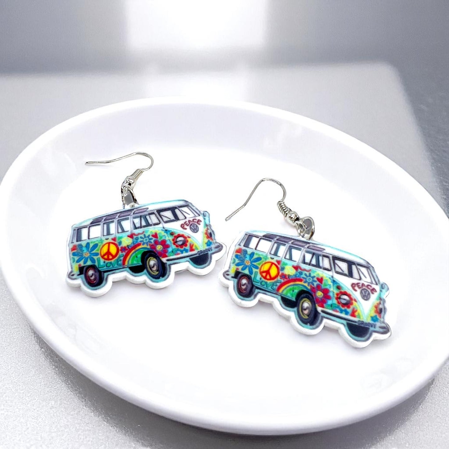 Peace, Love & Volkswagen: Dangle Earrings for the Ultimate Free Spirit!