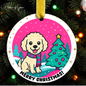 Merry & Bright Pet Ornament Collection – Choose From 8 Dog Breeds | Cute Custom Holiday Ornament for Pet Lovers