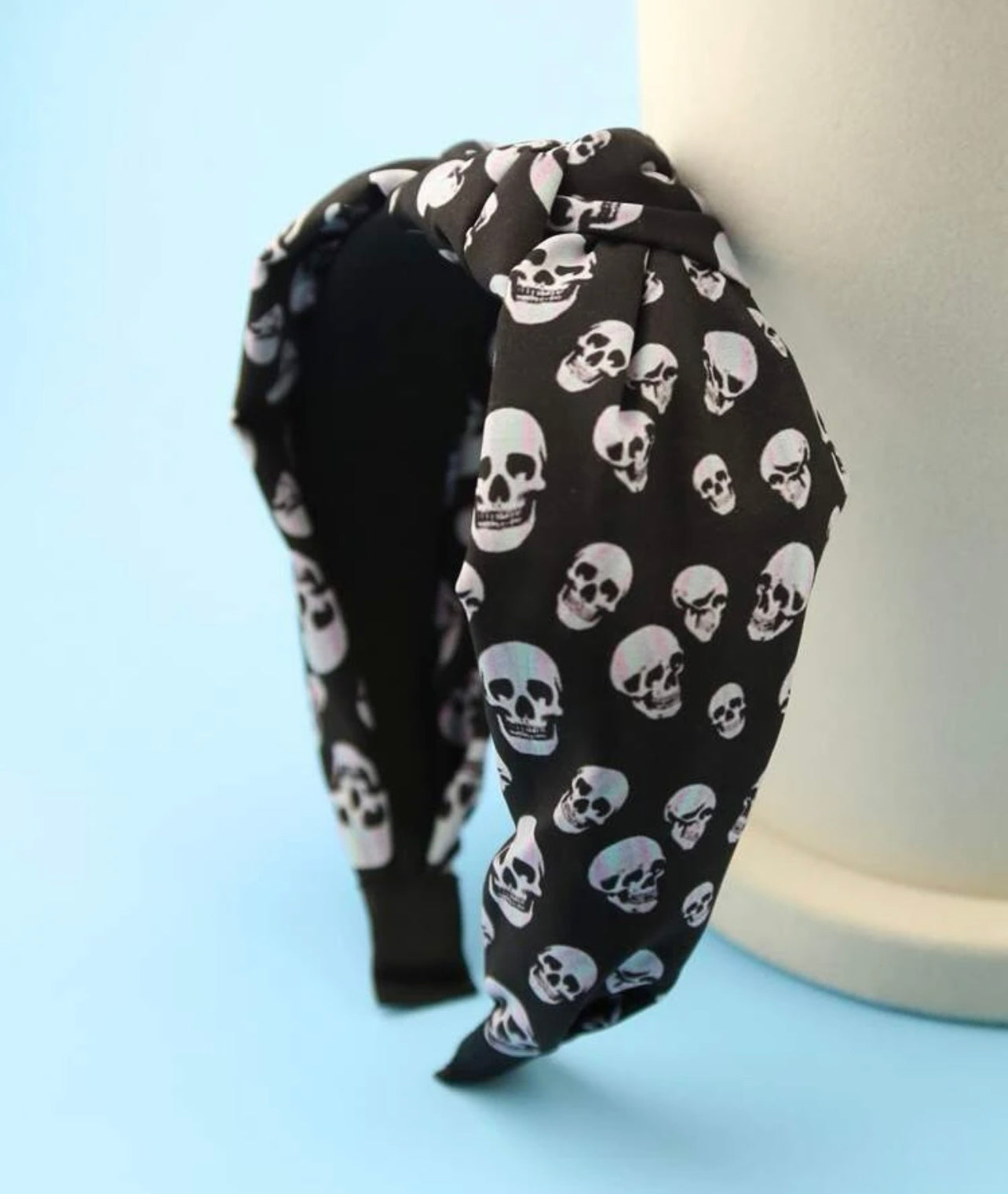 Halloween Skull Headband - Handmade Headpiece, Halloween Headpiece, Skull Bow, Skull Headpiece - Rhythms of Grace Creative