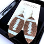 Score Big with Sparkle! Glitter Football Dangle Earrings 🏈