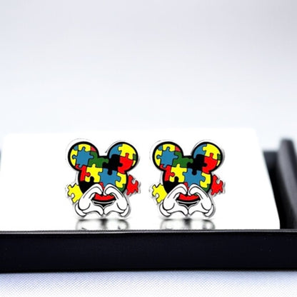 Stand Out for a Cause: Charming Autism Awareness Studs!
