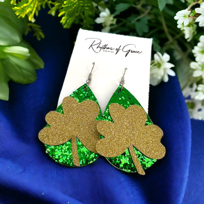 Lucky Shamrock Earrings - Your Perfect St. Patrick's Day Accessory! 🍀 - Rhythms of Grace Creative