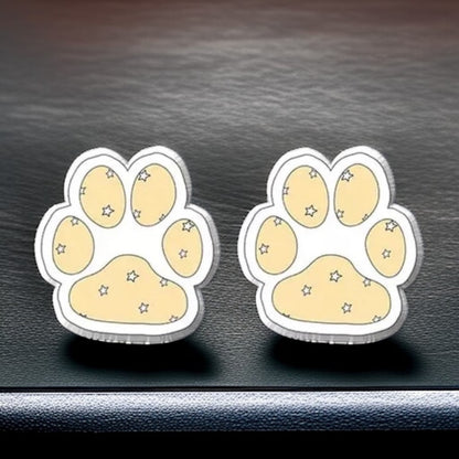 Vibrant Paw Print Studs – A Purr-fect Gift!