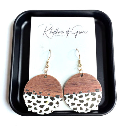 Boho Chic Cowprint Earrings - Unleash Your Wild Side!
