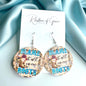 Blame It All On My Roots: Floral Cowgirl Boot Western Dangle Earrings