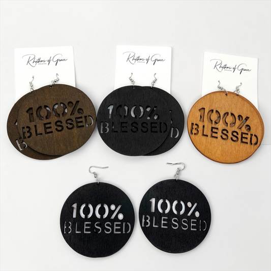 100% Blessed Wooden Earrings: Elevate Your Style & Spirit!