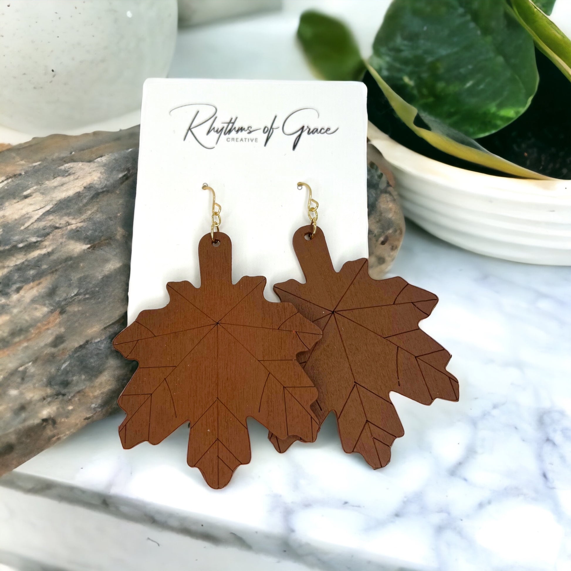 Fall in Love with Autumn: Handmade Maple Leaf Earrings! - Rhythms of Grace Creative