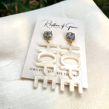Hope Dangle Earrings - Embrace Elegance and Inspiration! ✨ - Rhythms of Grace Creative