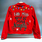 Hand Painted Jean Jacket: “Little Miss Good At Being Naughty”