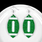 Score Big with Sparkle! Glitter Football Dangle Earrings 🏈