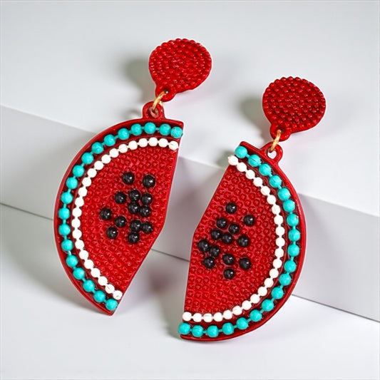 Juicy Watermelon Earrings - Slice into Summer Style! 🍉