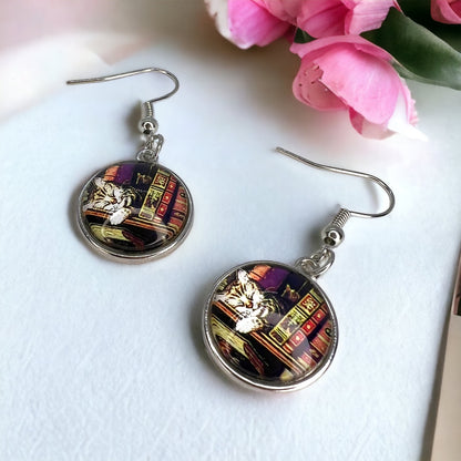 Purr-fectly Bookish: Cat Earrings for Every Book Lover! 📚🐾 - Rhythms of Grace Creative