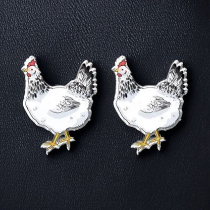 Cluck-tastic Chicken Stud Earrings – Three Charming Styles!