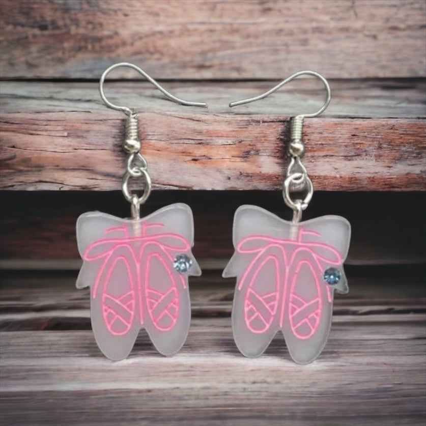 Twirl-Worthy Sparkle – Ballerina Slipper Earrings for Dancers & Dreamers🩰
