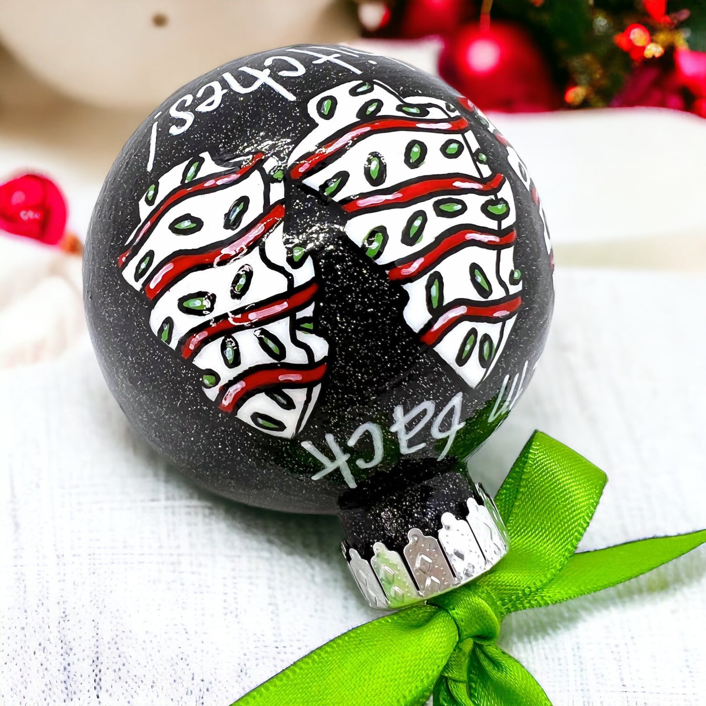 Christmas Ornament - "I'm Back, Bitches!" - Personalized, Christmas Tree Snack Cakes, Funny Ornament