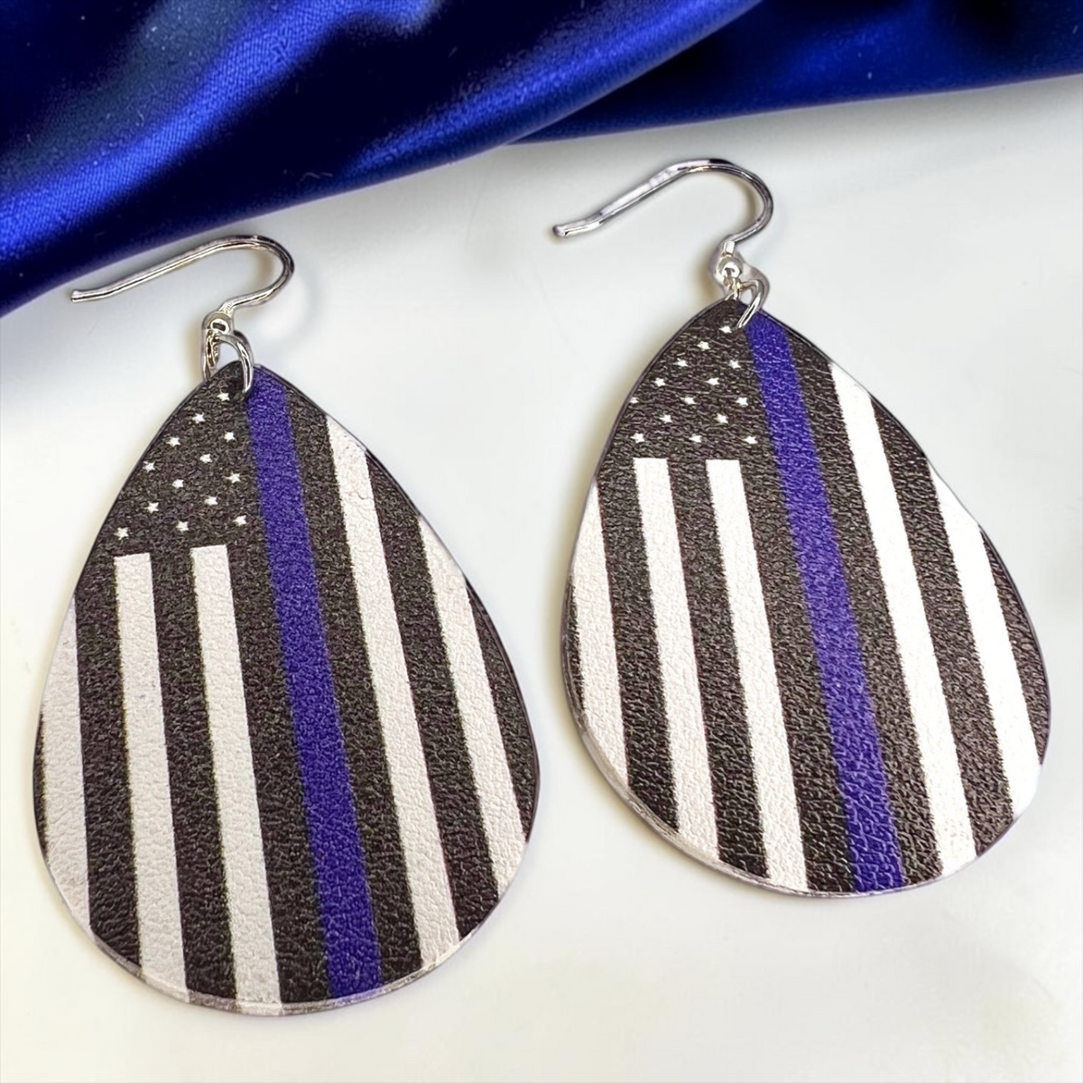Show Your Colors: Back the Blue Dangle Earrings!